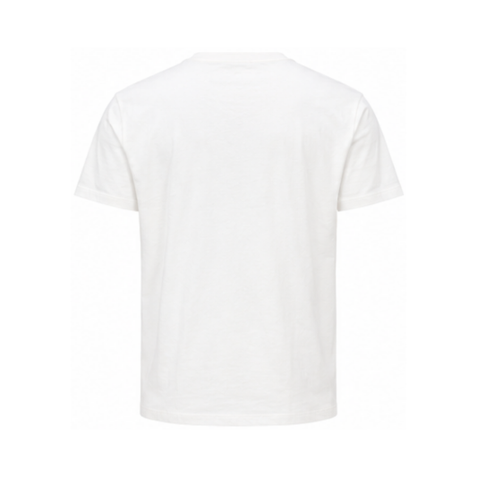White T-Shirt with Logos All Over