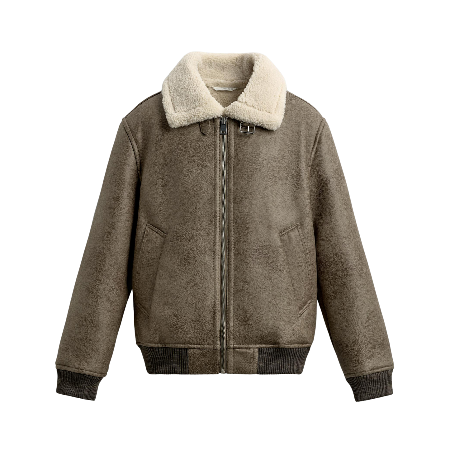 Double Faced Leather Effect Jacket