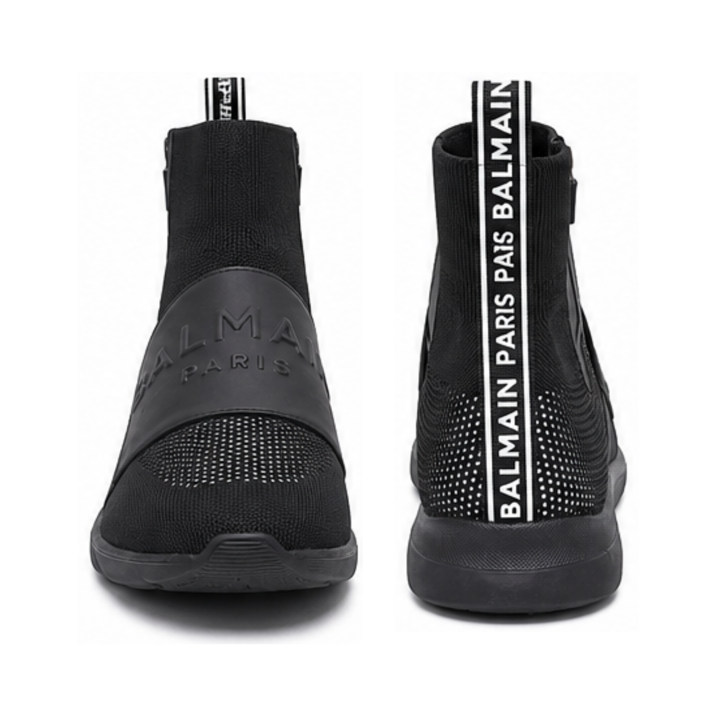 Black Logo Strap Sneakers