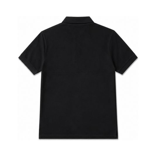 Black Polo with Reverse Logo