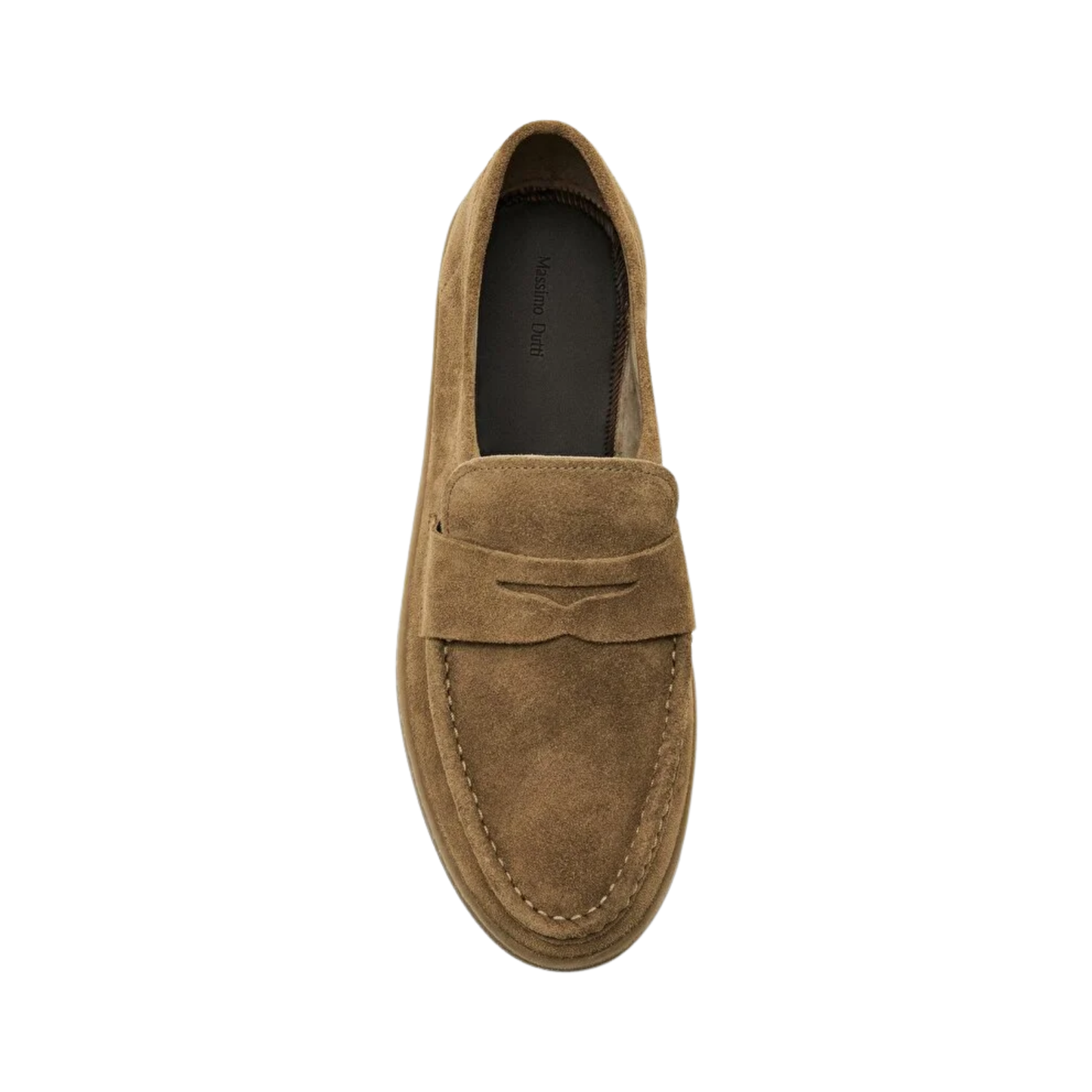 Split Suede Penny Loafers