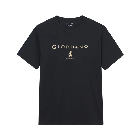 Cotton Crew Neck Signature Print Tee