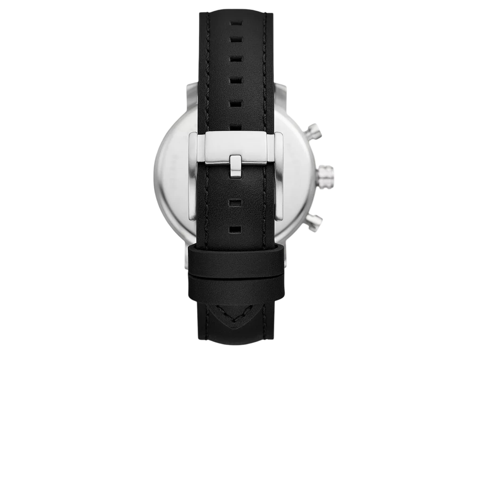 Rhett Multifunction Black LiteHide™ Leather Watch