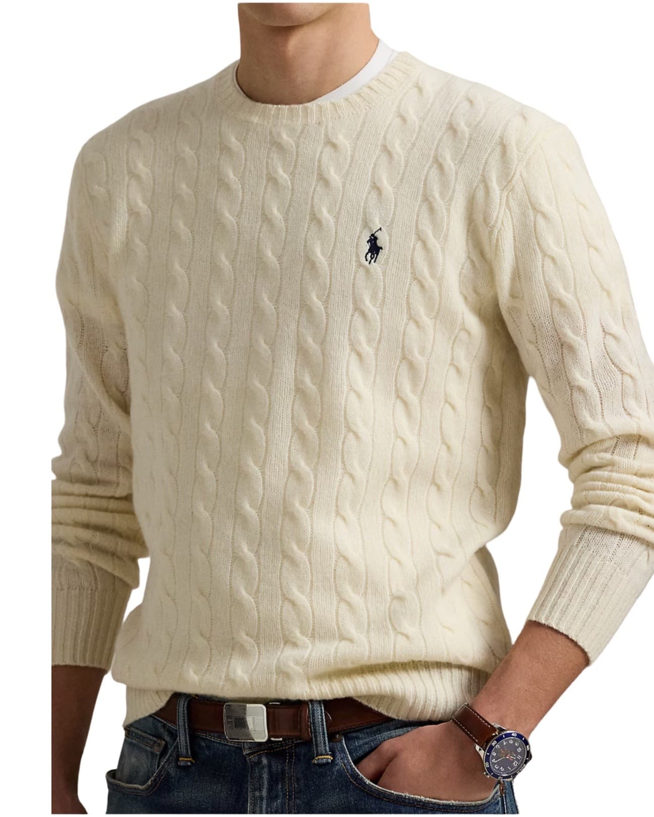 Cable-Knit Wool-Cashmere Sweater