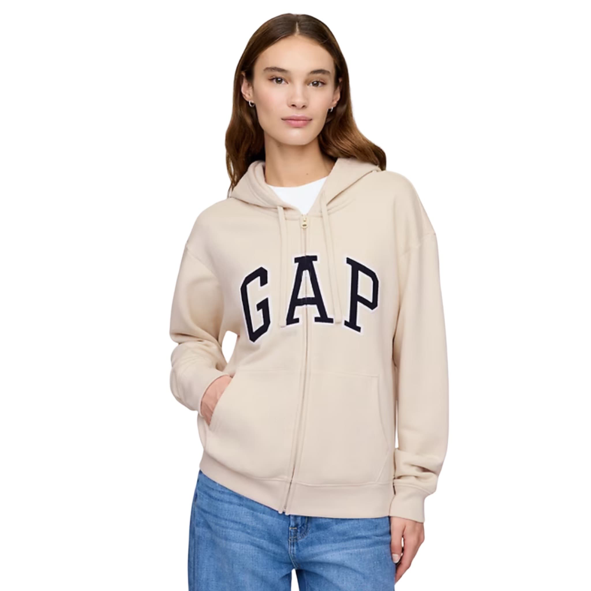 Relaxed Gap Logo Zip Hoodie