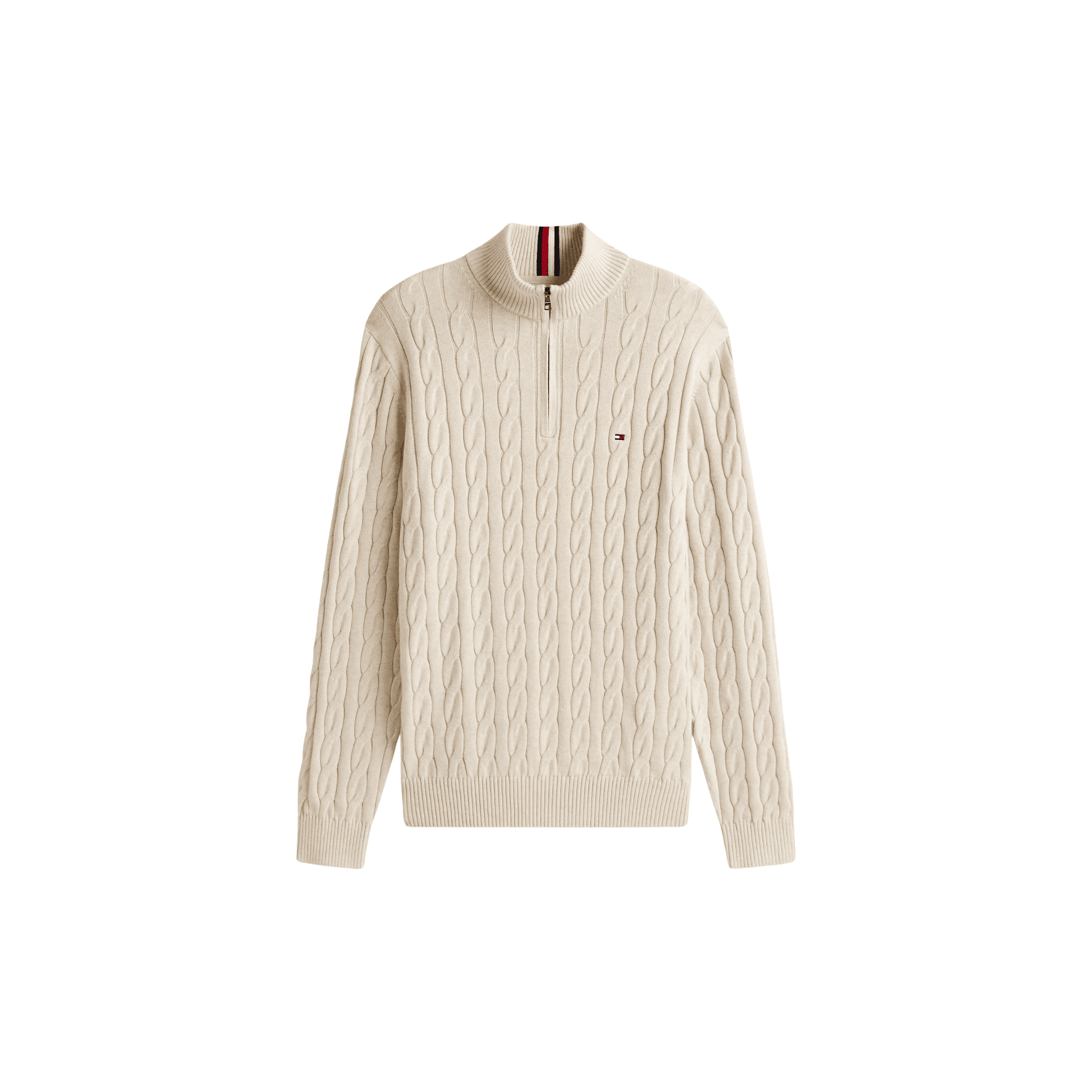 Cable Knit Quarter-Zip Sweater