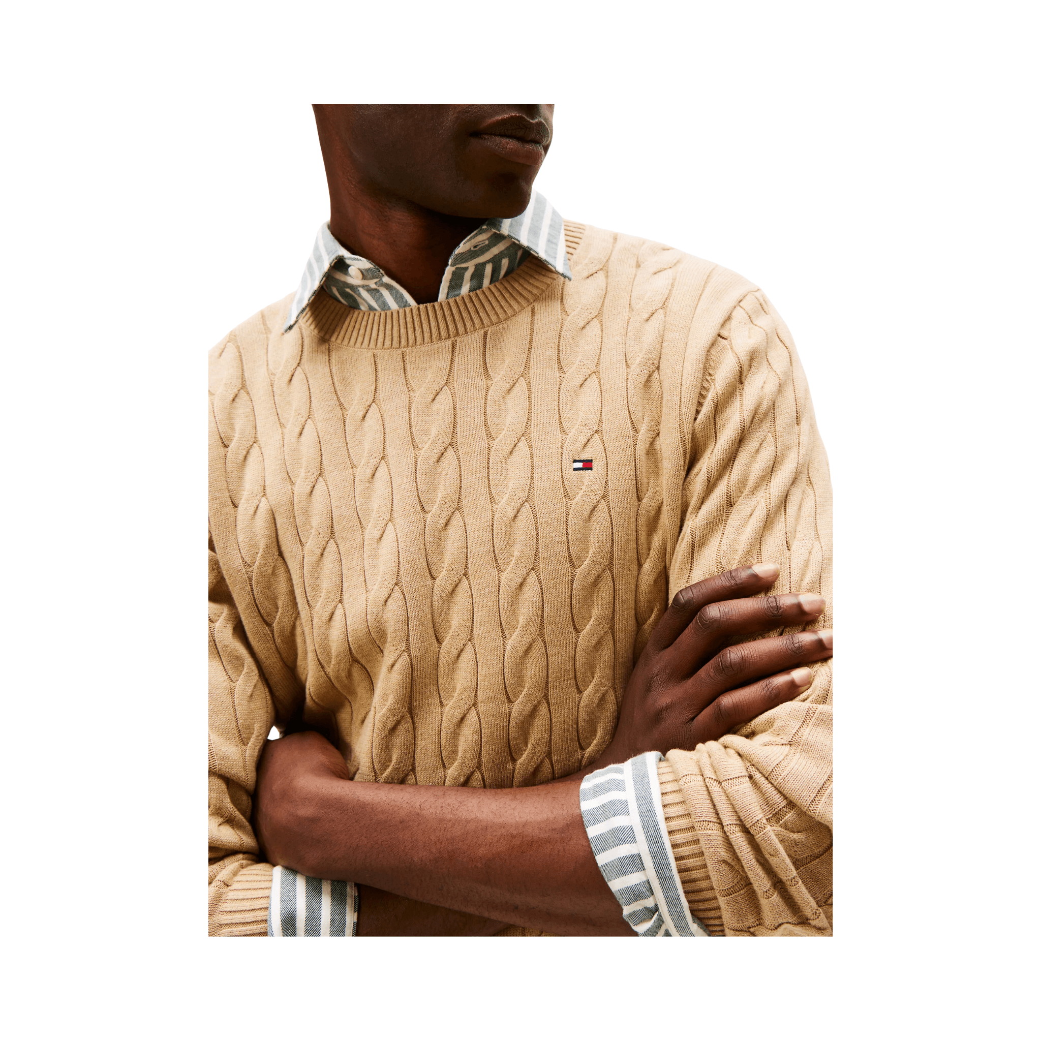 Cable Knit Crewneck Sweater