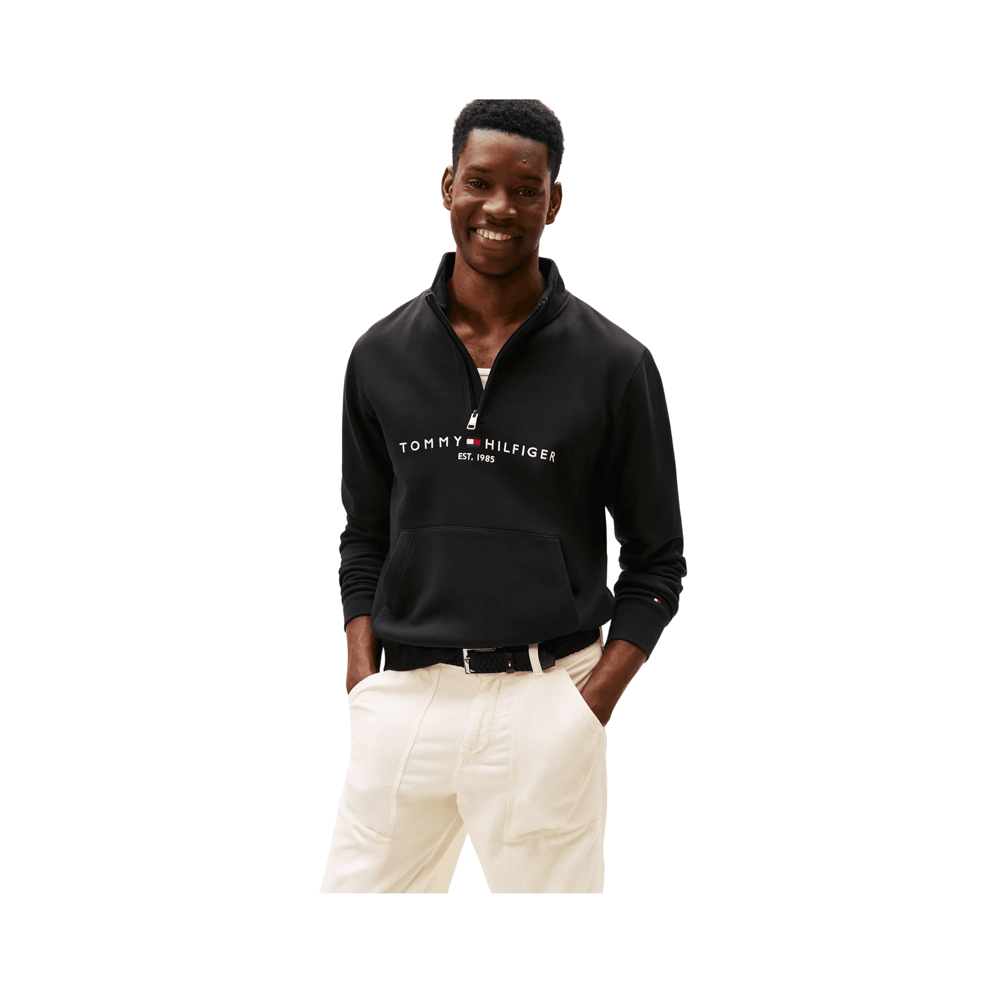 Embroidered Tommy Logo Quarter-Zip