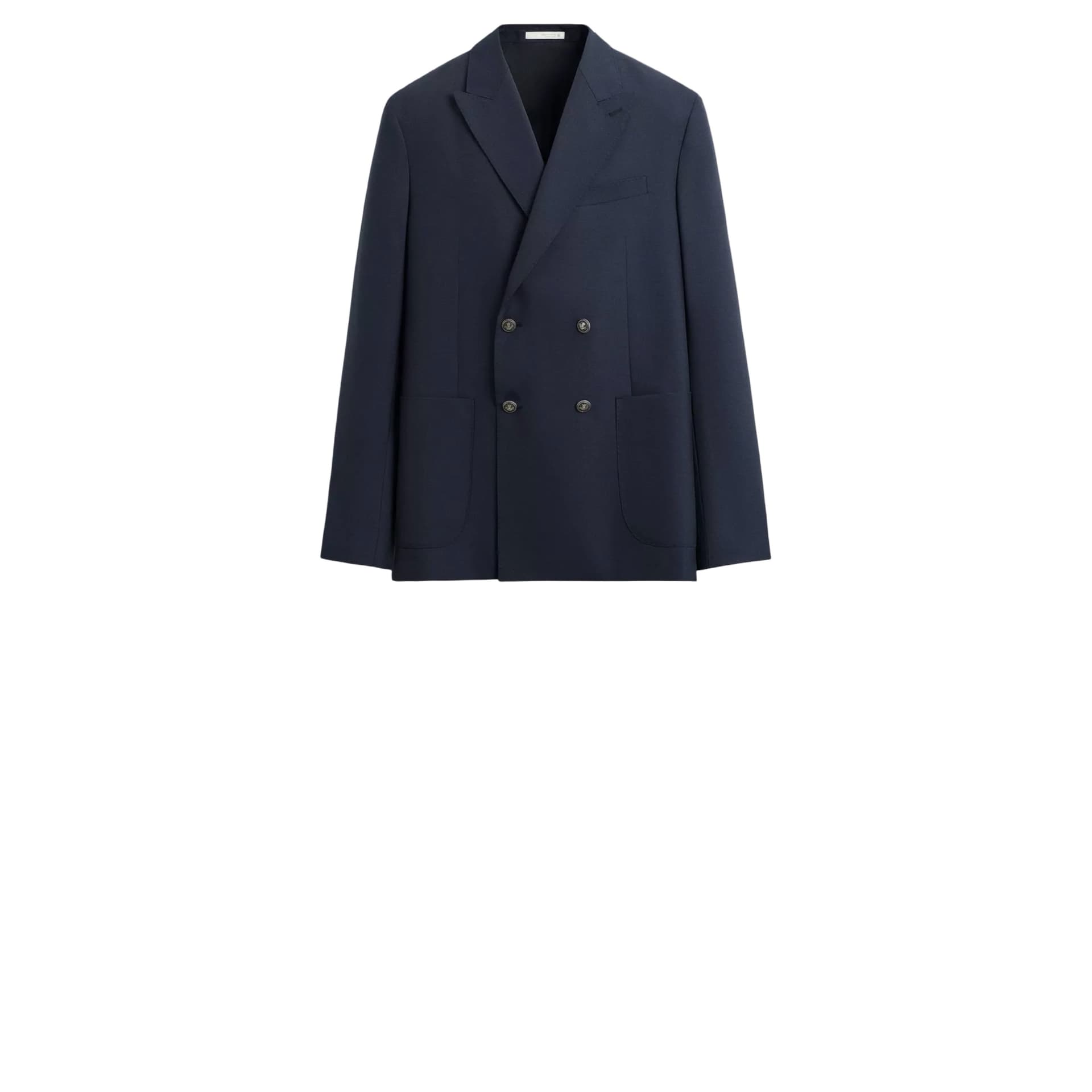 Double Breasted Wool Blend Blazer