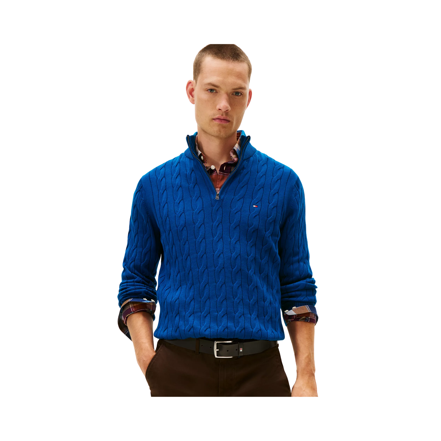 Cable Knit Quarter-Zip Sweater