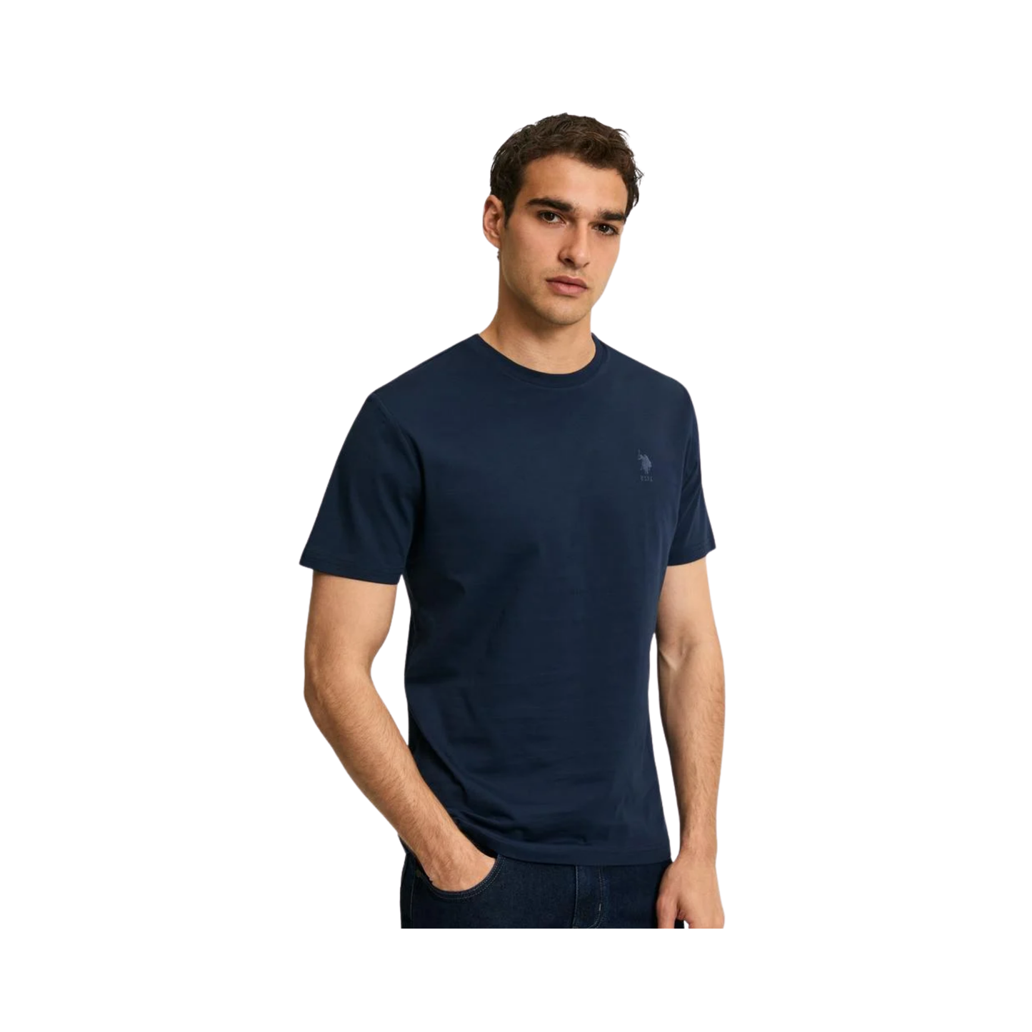 Crew Neck Navy T-Shirt