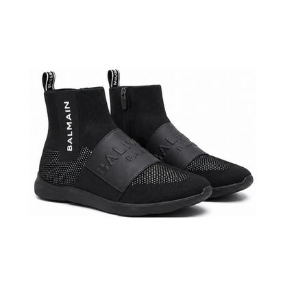 Black Logo Strap Sneakers