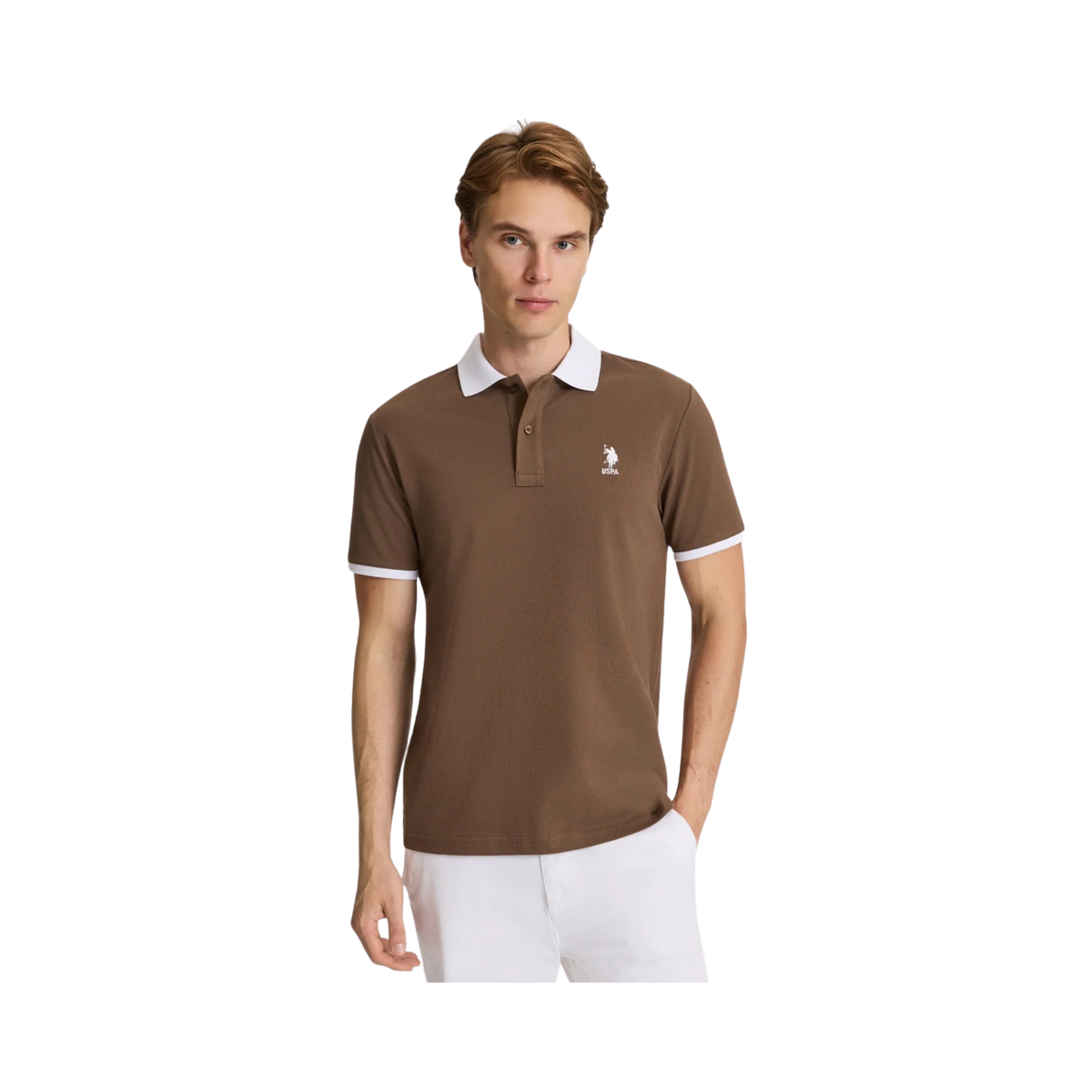 Regular Fit Polo Collar Basic T-Shirt