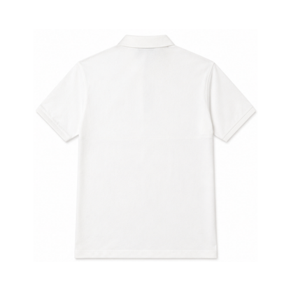 White Polo with Reverse Logo