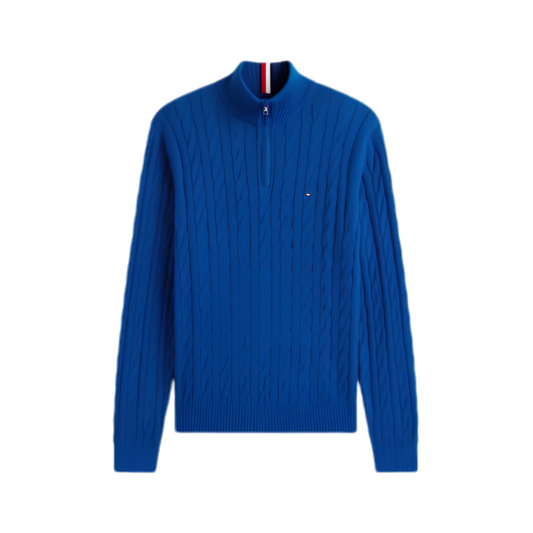 Cable Knit Quarter-Zip Sweater