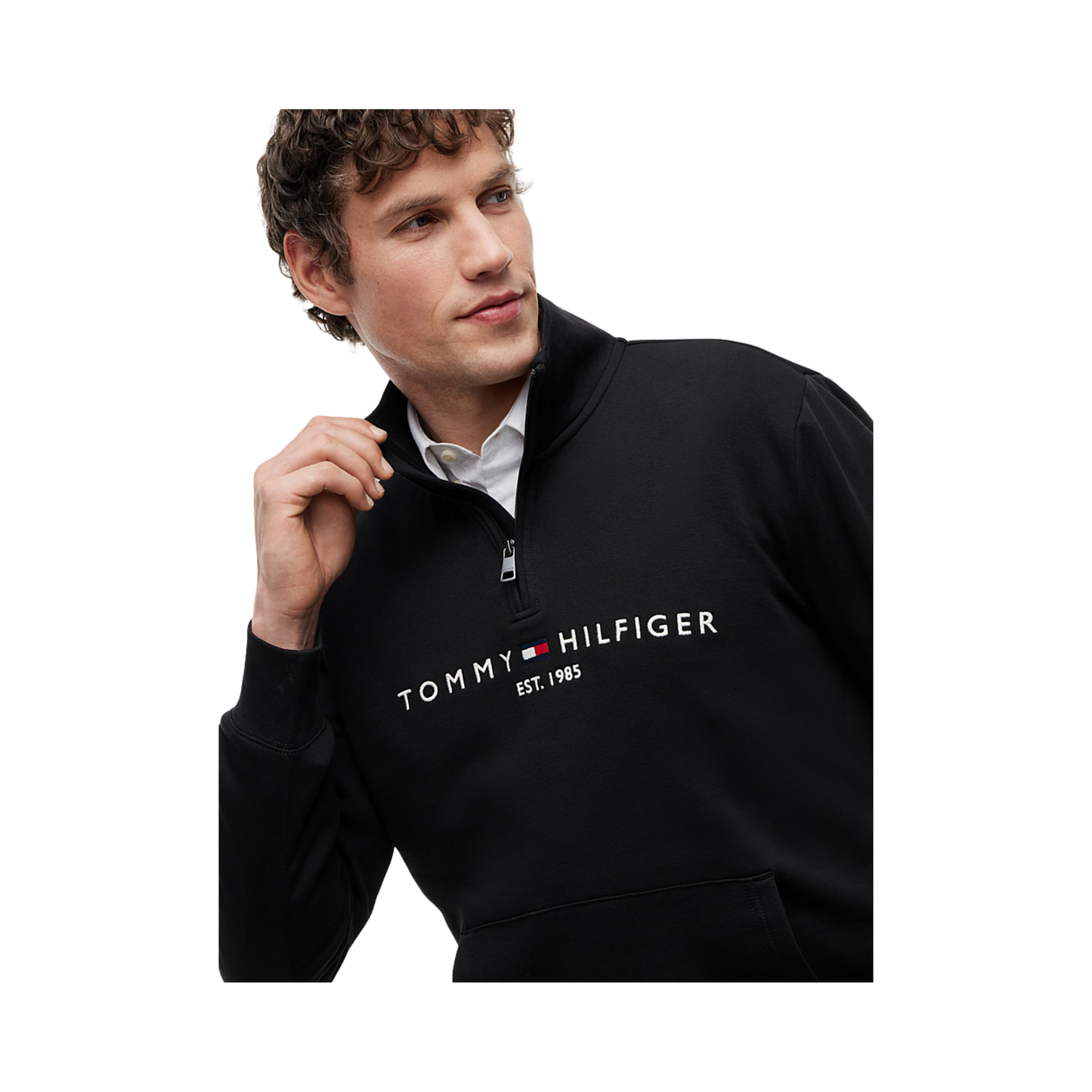 Embroidered Tommy Logo Quarter-Zip