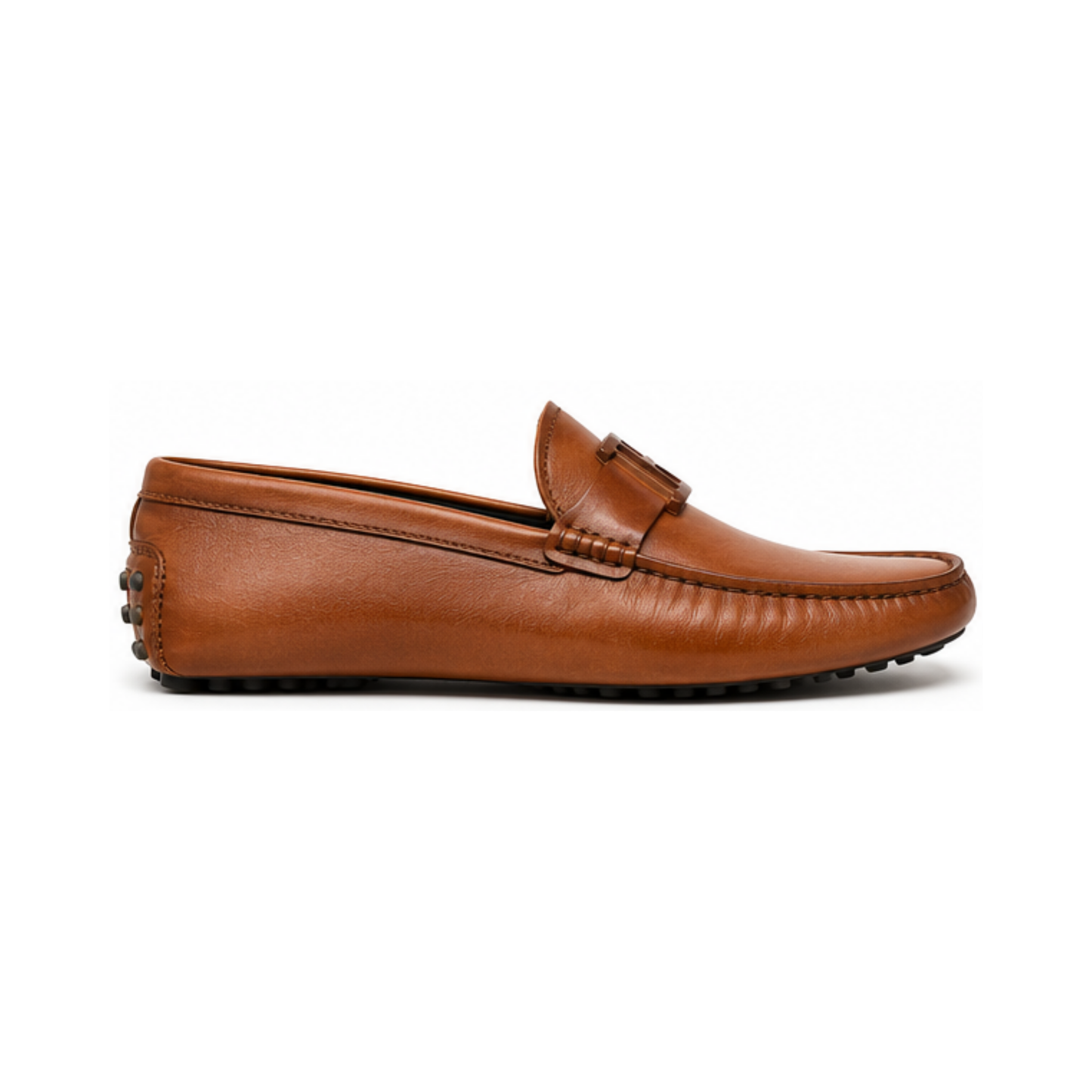 B-Monogram Leather Loafers