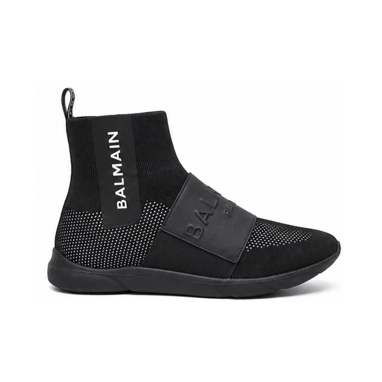 Black Logo Strap Sneakers