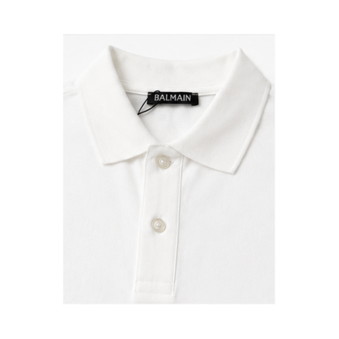 White Polo with Reverse Logo