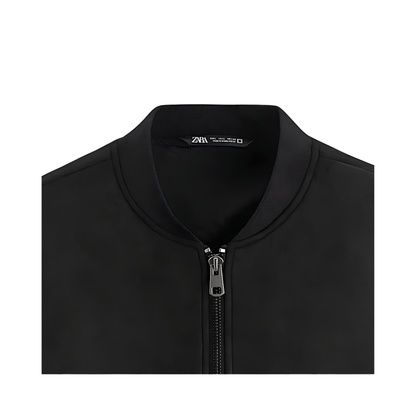 Faux Suede Bomber Jacket