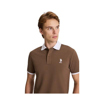 Regular Fit Polo Collar Basic T-Shirt