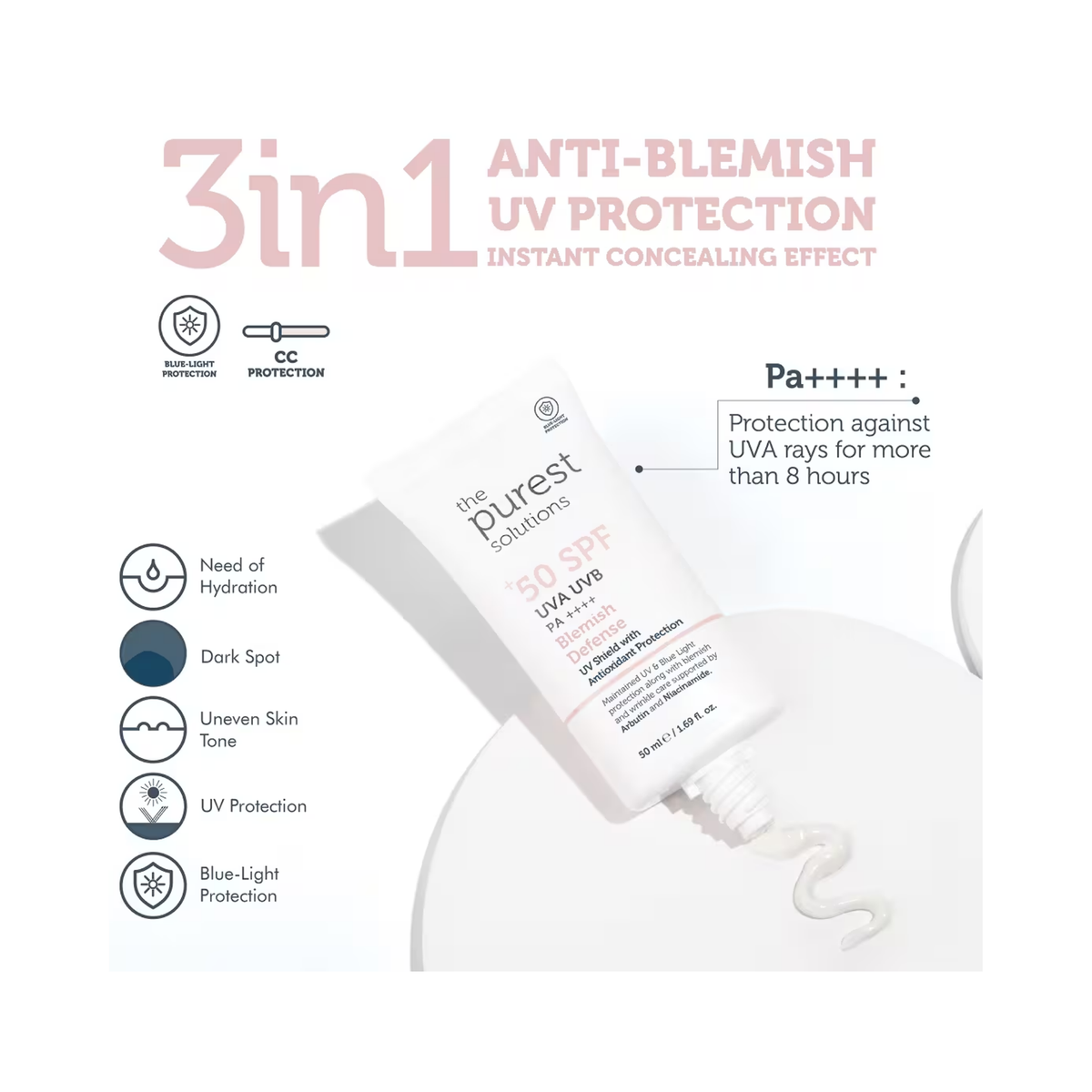Blemish Defense Tinted Sunscreen For Acne-Prone Skin 50+ SPF