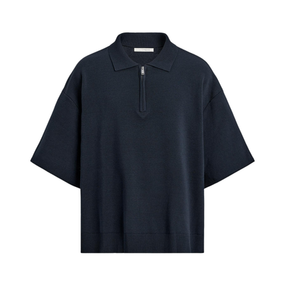Knit Zip Polo Shirt