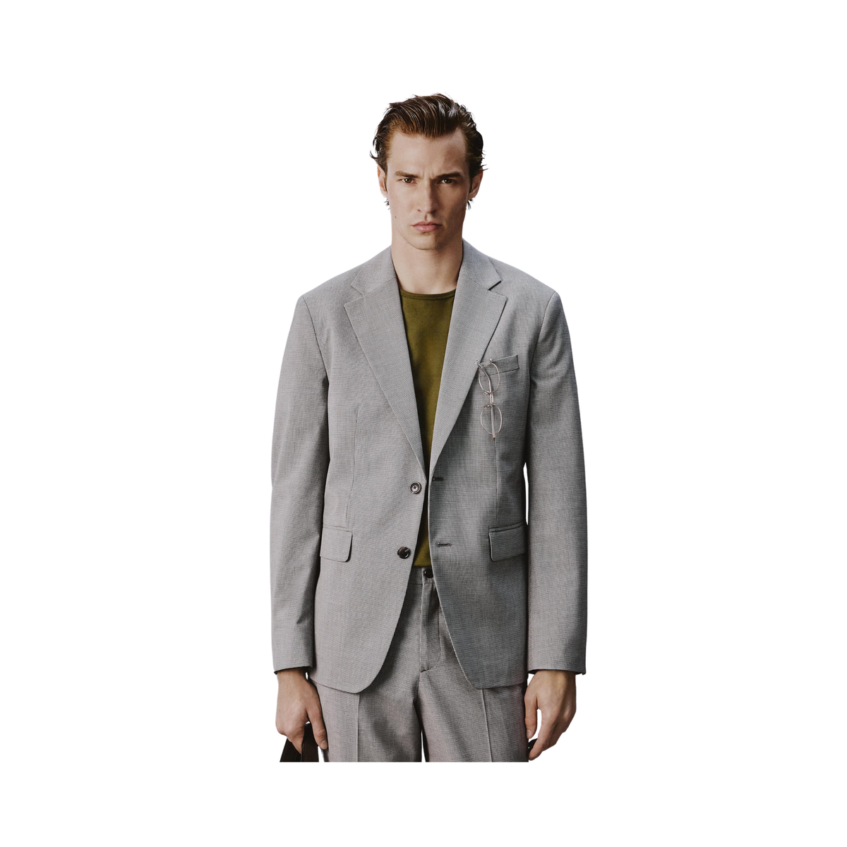 Regular Fit Houndstooth Suit Blazer