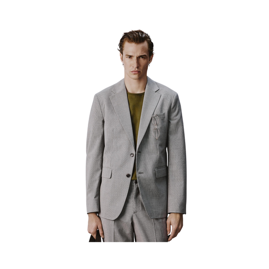 Regular Fit Houndstooth Suit Blazer