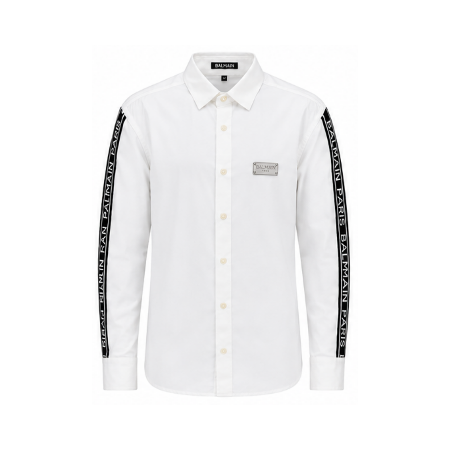 Shirt with Metal Logo and Logo Sleeves