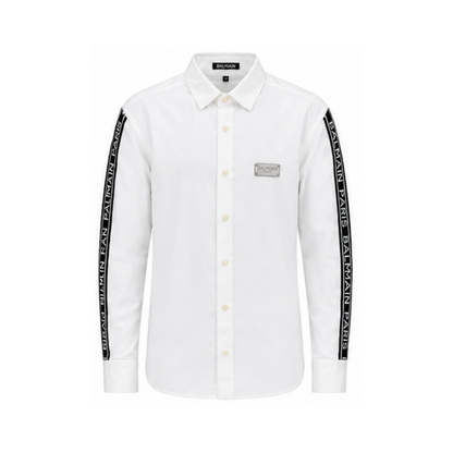 Shirt with Metal Logo and Logo Sleeves