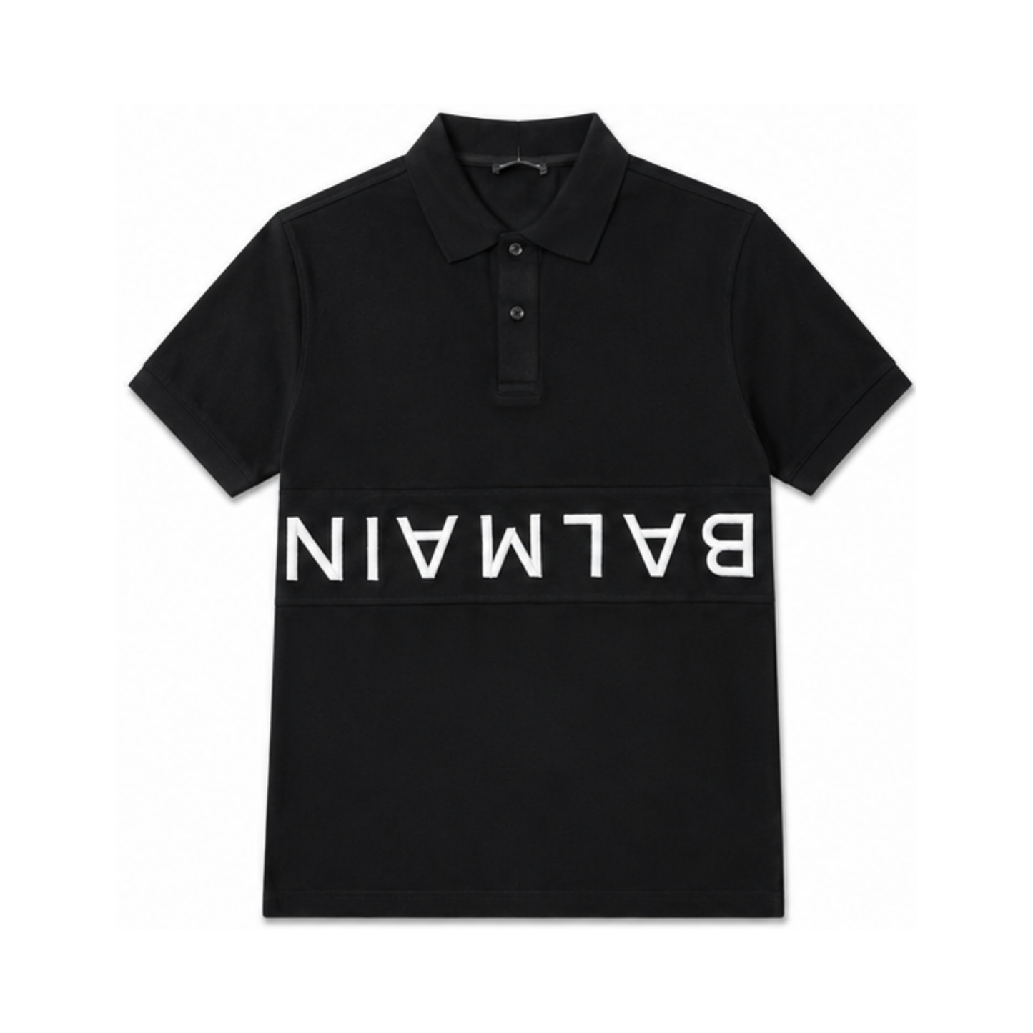 Black Polo with Reverse Logo