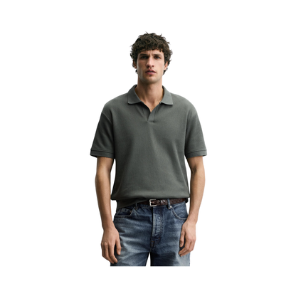 Vertical Textured Polo Shirt