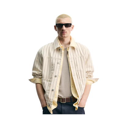 Relaxed Fit Pinstripe Jacket