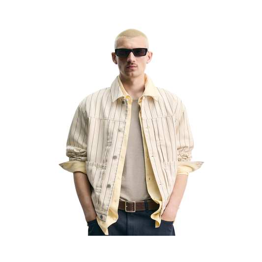 Relaxed Fit Pinstripe Jacket