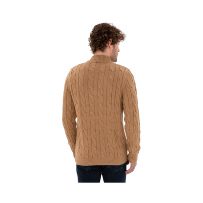 Half-Zip Cable Knit Sweater