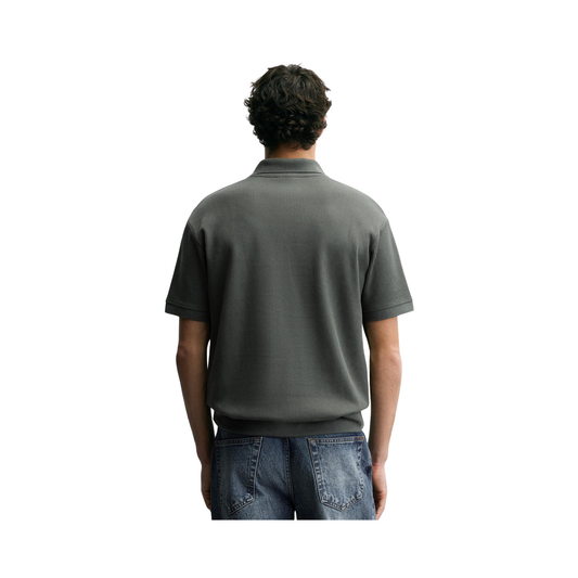 Vertical Textured Polo Shirt