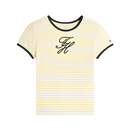 Script Monogram Striped Ringer T-Shirt