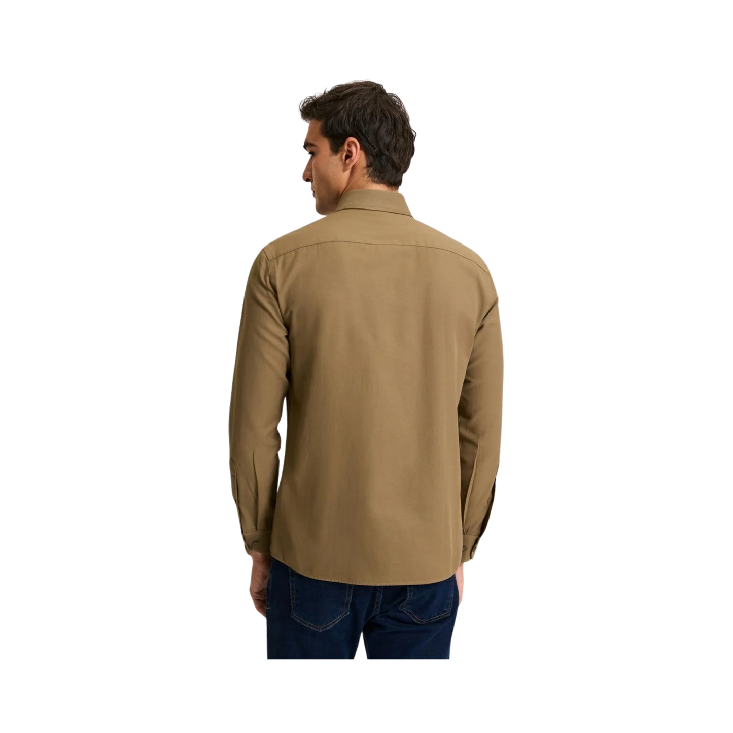 Slim Fit Long-Sleeve Basic Shirt