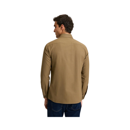 Slim Fit Long-Sleeve Basic Shirt