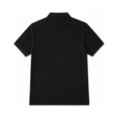 Black Polo with Reverse Logo