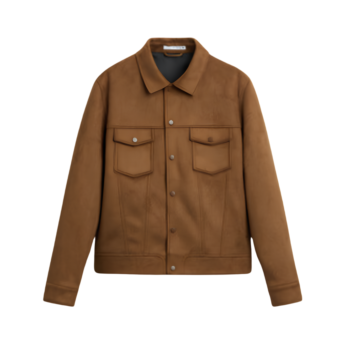 Faux Suede Pockets Jacket