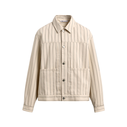 Relaxed Fit Pinstripe Jacket