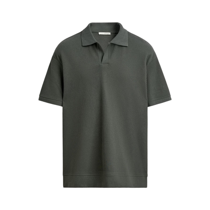 Vertical Textured Polo Shirt