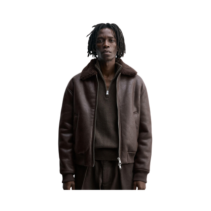 Double Faced Faux Leather Jacket