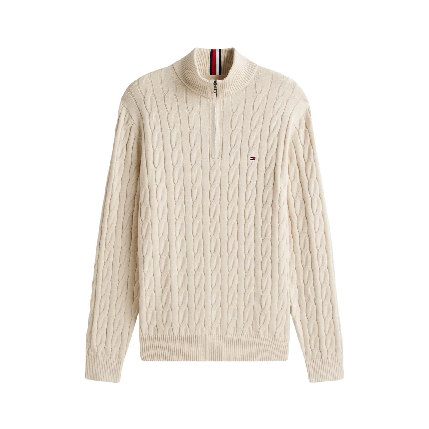 Cable Knit Quarter-Zip Sweater