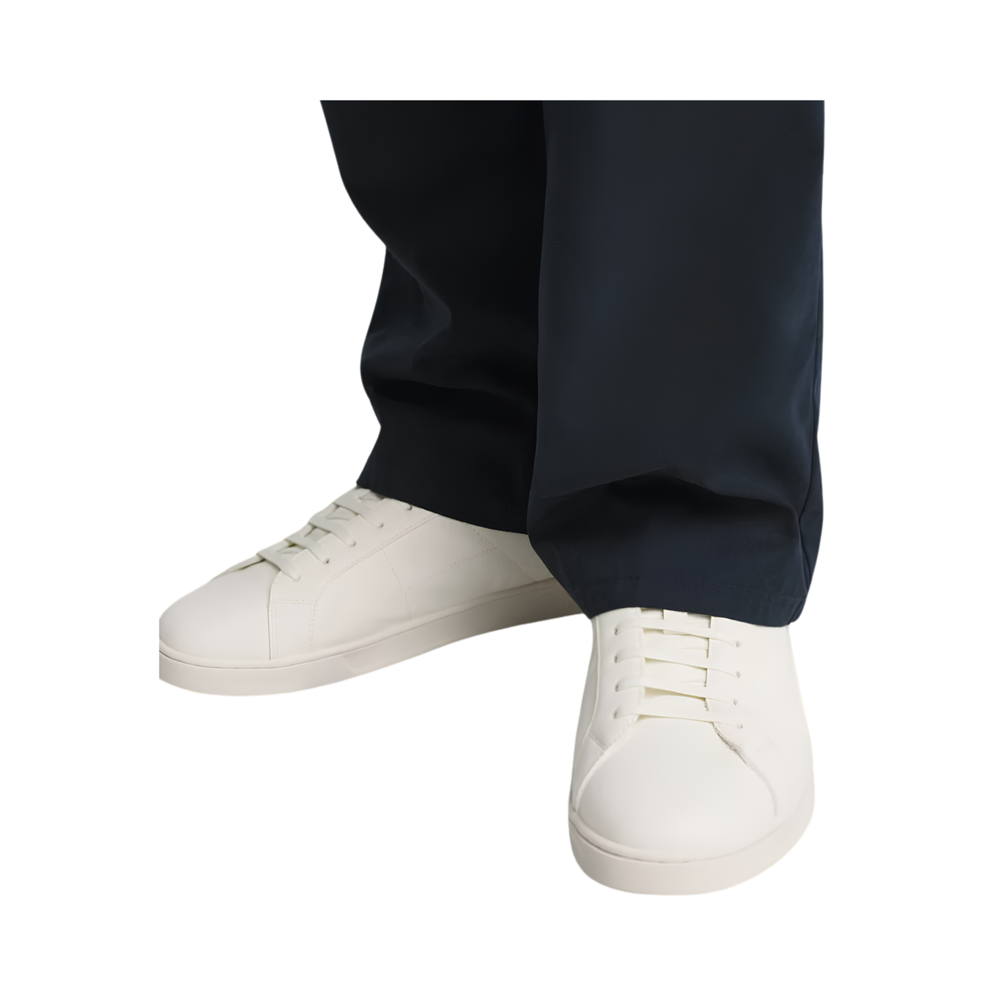 Lace-Up White Trainers