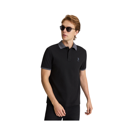 Regular Fit Polo Collar Basic T-Shirt
