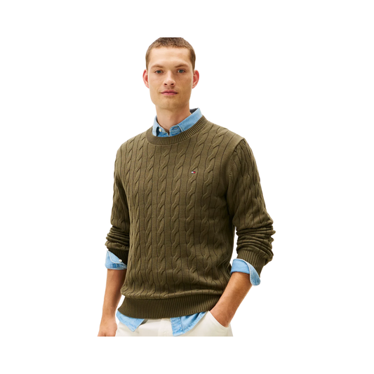 Cable Knit Crewneck Sweater