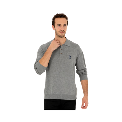 Grey Melange Basic Sweater